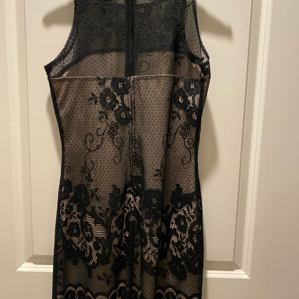 Black lace overlay dress by Hana